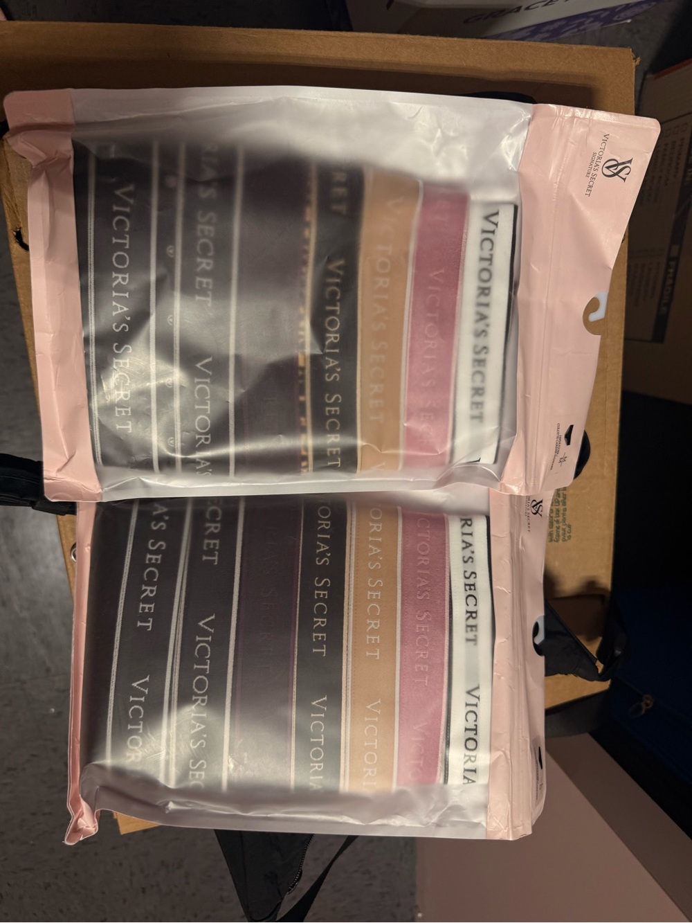 Victoria's Secret women’s Briefs Pack - Black, Brown, Pink, White